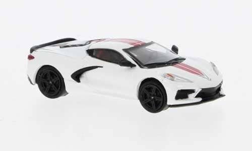 2020 Chevrolet Corvette (C8) Stingray - Assembled -- White, Red, Black, HO, Brekina Automodelle PCX870673