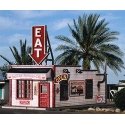 Fred & Red`s Hamburgers -- Kit - 2 x 4-1/2` 5 x 11.2cm, HO, Blair Line 190