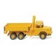1970-1974 Magirus Deutz Heavy-Duty Low-Side Truck w/Crane - Assembed -- Yellow, Black, HO, Wiking 50404