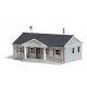 Police Station -- Laser-Cut Wood Kit - 5-9/16 x 4-13/16′ 14.2 x 12.3 x 7.7cm, HO Busch Gmbh & Co Kg 9731