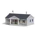 Police Station -- Laser-Cut Wood Kit - 5-9/16 x 4-13/16′ 14.2 x 12.3 x 7.7cm, HO, Busch Gmbh & Co Kg 9731