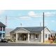 Police Station -- Laser-Cut Wood Kit - 5-9/16 x 4-13/16′ 14.2 x 12.3 x 7.7cm, HO Busch Gmbh & Co Kg 9731