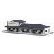 North American-Style Wood Train Station -- Laser-Cut Wood Kit - 13-11/16 x 6-1/16 x 3-9/16′ 34.8 x 15.4 x 9cm, HO Busch Gmbh &
