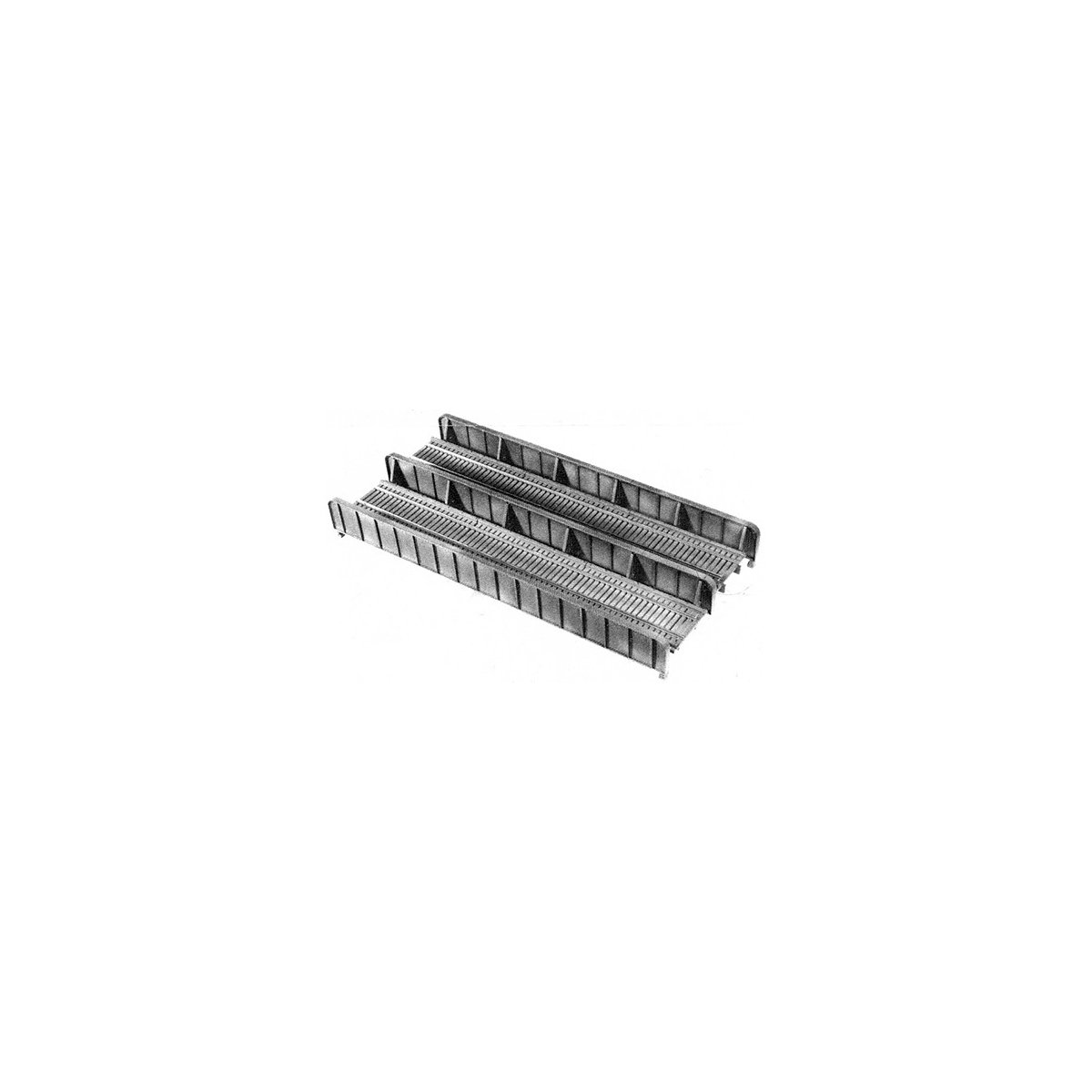 72′ Double-Track Plate Girder Bridge -- Kit - 10 x 4-3/4′ 25.5 x 9.5cm, HO Central Valley 1904