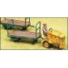 Clarkat Baggage Tug & Trailers - Cast-Metal Kit -- Unpainted, HO, GHQ 61012
