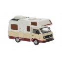 Volkswagen T3 Karmann Gipsy Camper - Assembled -- White, Tan, Brown, HO, Brekina Automodelle 33975
