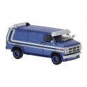 GMC Verdura Cargo Van - Assembled -- Blue, White, HO, Brekina Automodelle 18253
