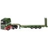 2012 Volvo FH4 with Nooteboom 3-Axle Low Loader Trailer - Assembled -- Cadzow (green, red, white), N, Oxford Diecast NVOL4007