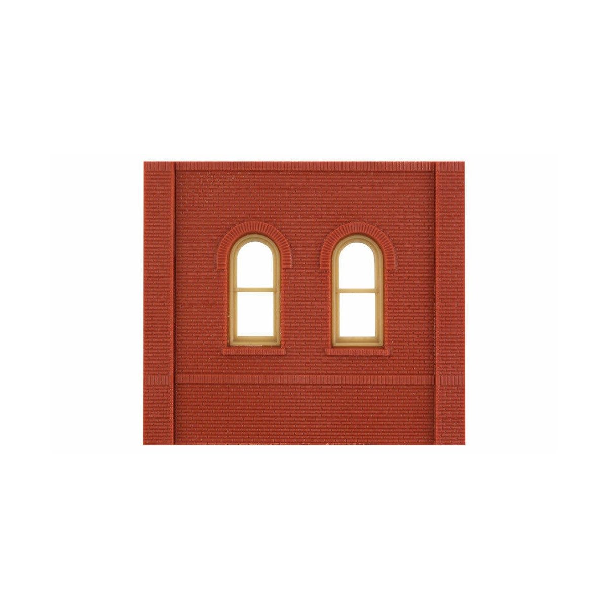 Modular Building System(TM) -- Dock Level Wall Sections w/Arched Windows - Kit, HO Design Preservation Models 30103
