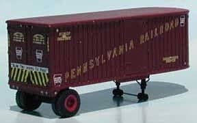 1954 Fruehauf Dura Van PRR 26′ Piggyback Trailer - Resin Kit, HO, SYLVAN SCALE MODELS T002