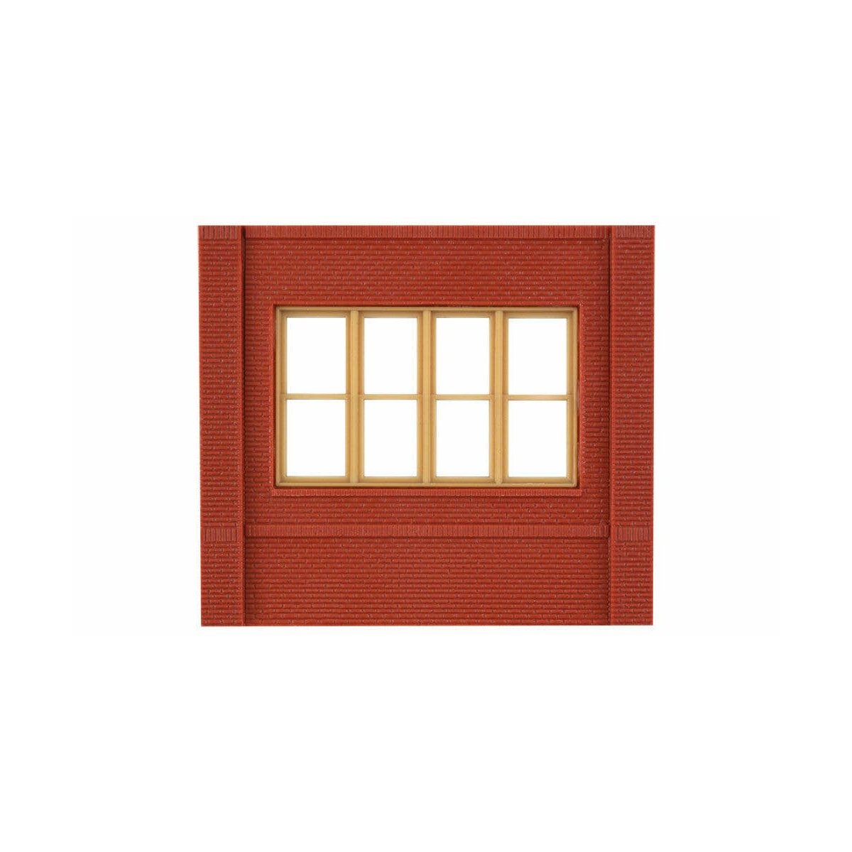 Modular Building System(TM) -- Dock Level Wall Sections w/Victorian Window - Kit, HO Design Preservation Models 30143
