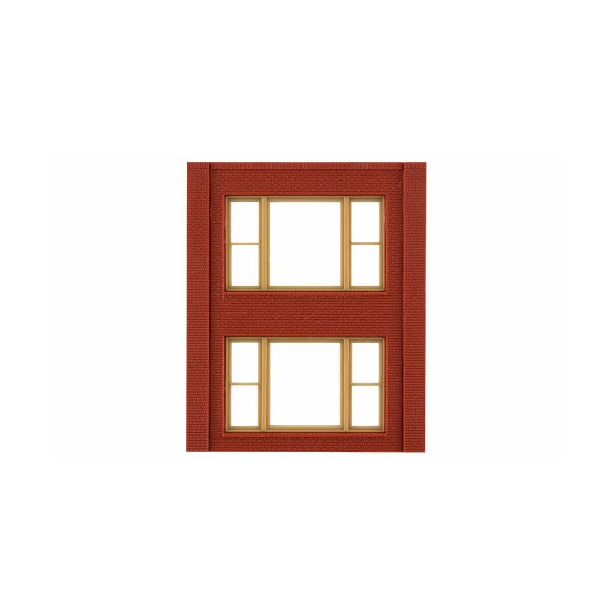 Modular Building System(TM) -- Two-Story Wall Sections w/2 20th Century Windows - Kit, HO Design Preservation Models 30164