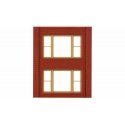 Modular Building System(TM) -- Two-Story Wall Sections w/2 20th Century Windows - Kit, HO Design Preservation Models 30164