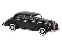 1938 Opel Admiral Sedan - Assembled -- Black, HO, Brekina Automodelle 20460