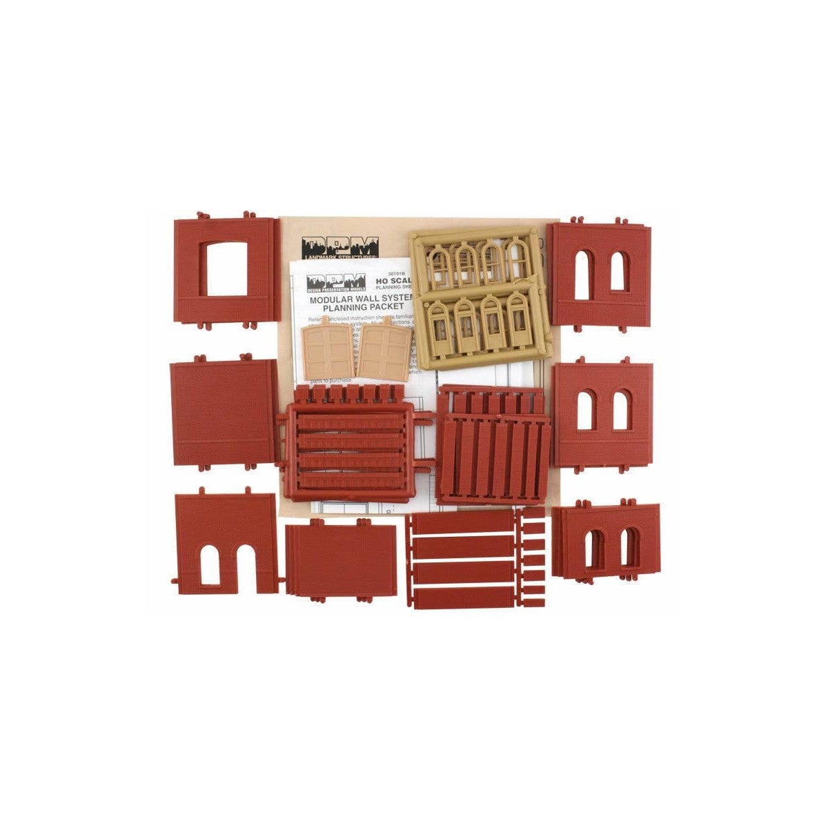 Modular Building System(TM) -- 3-in-1 Industrial Building Kit - 8-1/2 x 6′ 21.5 x 15.2cm 113 Pieces, HO Design Preservation Mo