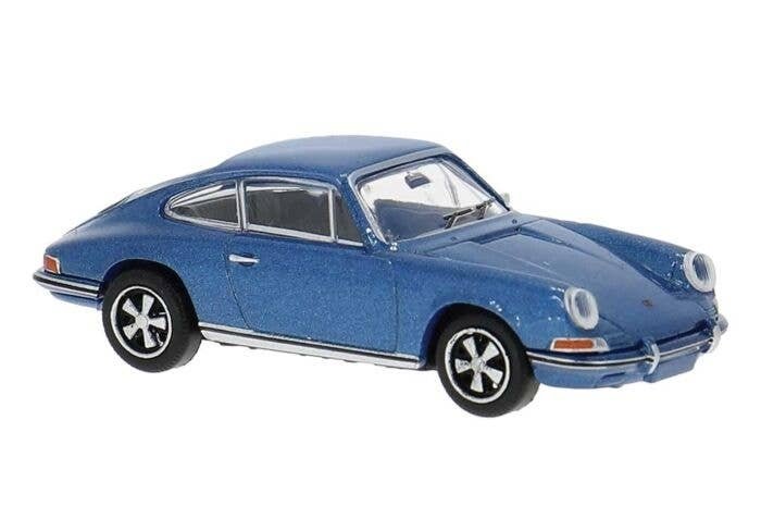 1968-1973 Porsche 911 - Assembled -- Blue, White, HO, Brekina Automodelle 16234