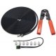 LocoNet Cable Maker Kit -- 50′ Loconet Cable, Crimper Tool, LT1 Tester, 20 RJ12 Plugs, All Scales, Digitrax LNCMK