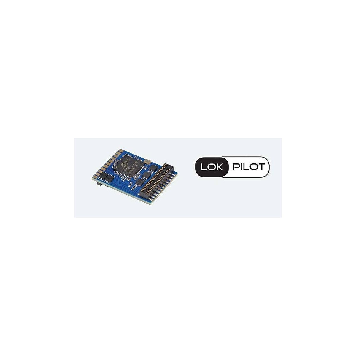LokPilot 5 DCC-MM-SX-M4 Multi-Protocol Control-Only Decoder -- 21MTC NEM660 Interface, HO, LokSound By ESU 59619
