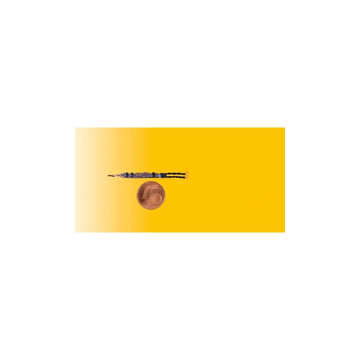 LED w/Wires & Resistor -- Yellow, 1/16 x 1/32′ 1.6 x .8mm pkg(5), All Scales, Viessmann Modellspielwaren 5270