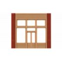Modular Building System(TM) -- Street Level Wall Sections w/20th Century Entry - Kit, HO Design Preservation Models 30161