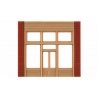 Modular Building System(TM) -- Street Level Wall Sections w/20th Century Entry - Kit, HO Design Preservation Models 30161