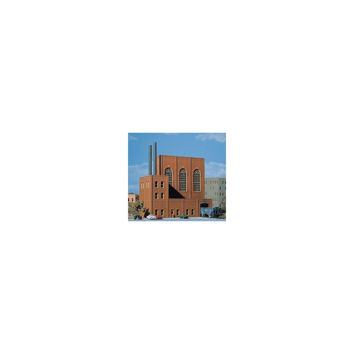 Modular Building Systems Complete Kits -- The Powerhouse - 11-1/4 x 5-3/4′ 29.8 x 14.6cm, HO Design Preservation Models 35600