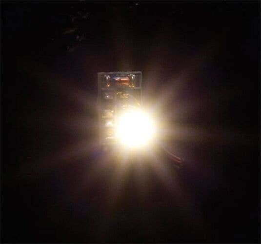 LEDs on Self-Adhesive PC Board Base -- Warm White 12-16V AC or DC, PC Board Base pkg(5), All Scales, Faller Gmbh 180653