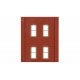 Modular Building System(TM) -- Two-Story Wall Sections w/4 Rectangular Windows - Kit, HO Design Preservation Models 30138