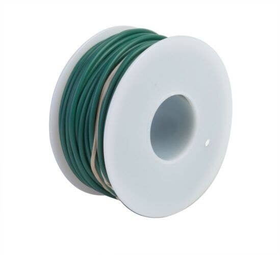 One-Conductor Hookup Wire - 18 Gauge - 55′ 16.8m -- Green, All Scales, Wire Works 118160555