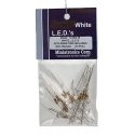 Standard Light Emiting Diodes (LEDs) 5mm Diameter -- White pkg(10), All Scales, Miniatronics Corp. 1250010