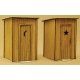 Outhouse pkg(2) - Kit (Laser-Cut Wood) -- 13/16 x 13/16 x 1-1/8′, HO GCLaser 1145