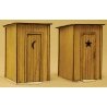 Outhouse pkg(2) - Kit (Laser-Cut Wood) -- 13/16 x 13/16 x 1-1/8′, HO GCLaser 1145