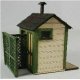 2-Stall Privy -- Laser-Cut Kit - 1-1/4 x 1-11/16 x 1-11/16′ 3.2 x 4.3 x 4.3cm, HO GCLaser 19100