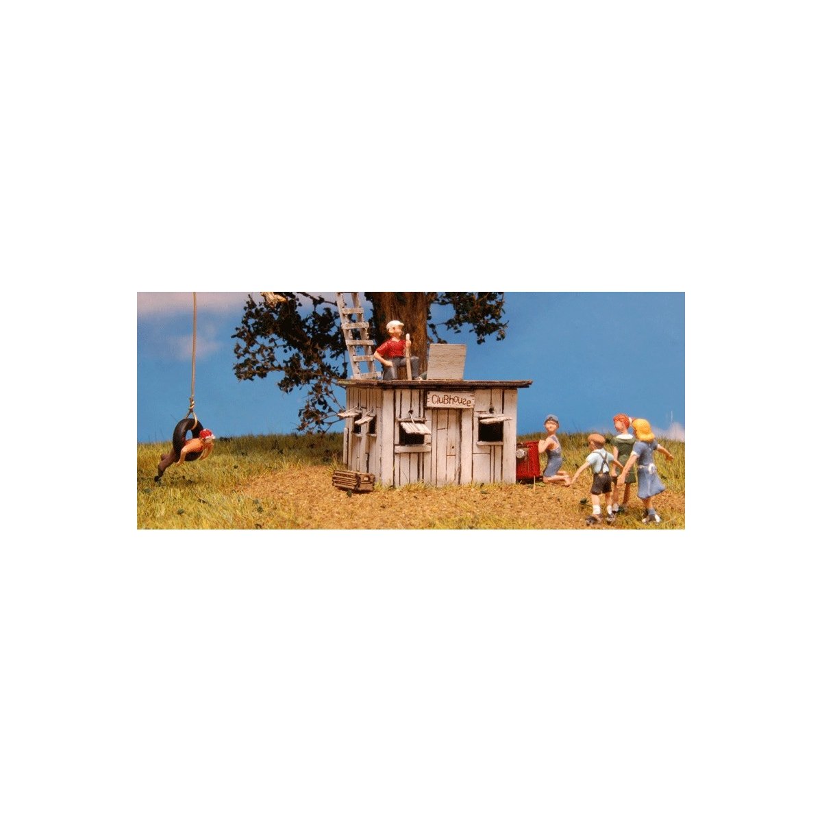 Clubhouse - Kit (Laser-Cut Wood) -- 2-3/8 X 1-7/8 X 1-3/4′, O GCLaser 32611