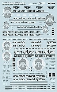 Ann Arbor - AA -- Locomotives, Freight Cars & Cabooses, HO, Microscale Industries Inc 871348