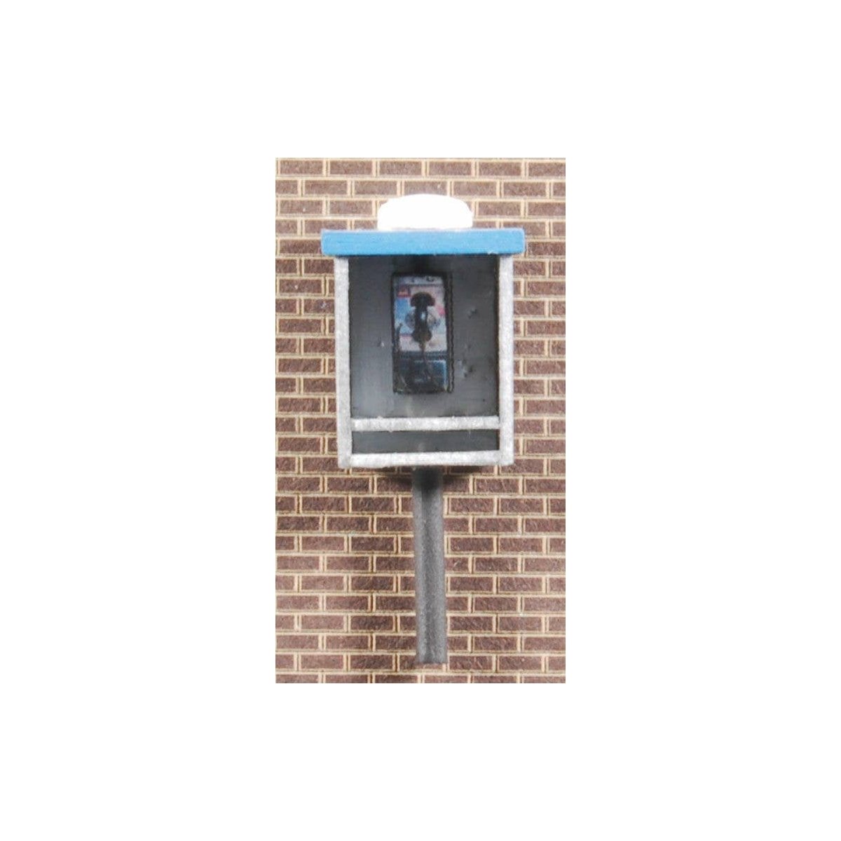 Telephone Booth w/Angled Sides 2-Pack -- Laser-Cut Matboard Kit - Each: 3/8 x 5/16 x 1′ 1 x .8 x 2.5cm, HO GCLaser 19090