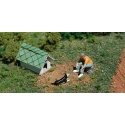 Dog House pkg(2) - Kit (Laser-Cut Wood) -- 15/32 x 25/32 x 1/2′, HO GCLaser 1159