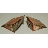 Hobo Lean-To Set - Kit (Laser-Cut Wood) -- One Each: 1-1/4 x 1-3/8 x 13/16′ & 1-1/16 x 1-1/8 x 11/16′, HO GCLaser 1268