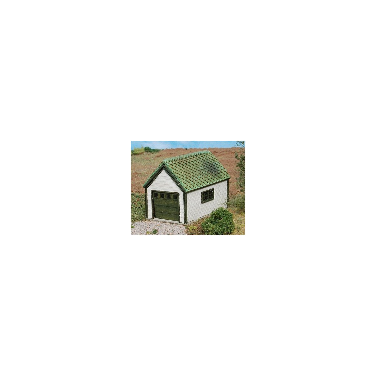 1-Car Garage (Laser-Cut Wood Kit) -- 1-1/2 x 2 x 1-1/4′, N GCLaser 247
