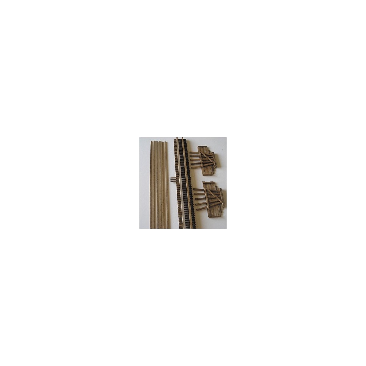 Wood Bridge Deck - Assembled 12′ -- With Backheads, HO Grand Central Scenery TB5