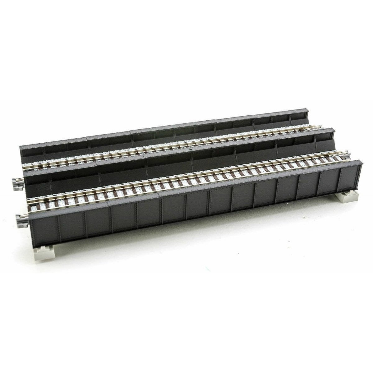 Double-Track Plate Girder Bridge -- 7-13/32′ 186mm (black), N Kato USA Inc 20458