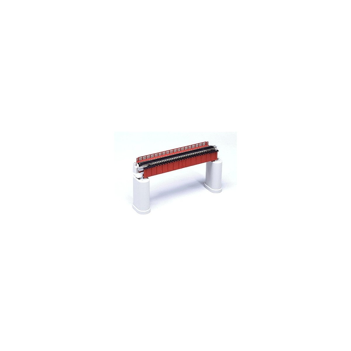 Deck Girder Bridge -- 4-31/32′ 124mm Long (red/rust), N Kato USA Inc 20460