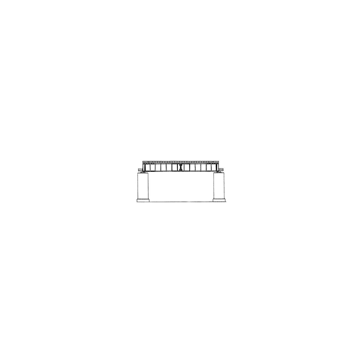 Deck Girder Bridge -- 4-31/32′ 124mm Long (black), N Kato USA Inc 20464