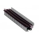 Single-Track Curved Deck-Girder Bridge, Code 80 Track - Assembled - Unitrack -- 17-5/8′ 448mm Radius, 15 Degrees (gray), N, Ka