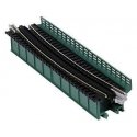 Single-Track Curved Deck-Girder Bridge, Code 80 Track - Assembled - Unitrack -- 19′ 481mm Radius, 15 Degrees (green), N, Kato 