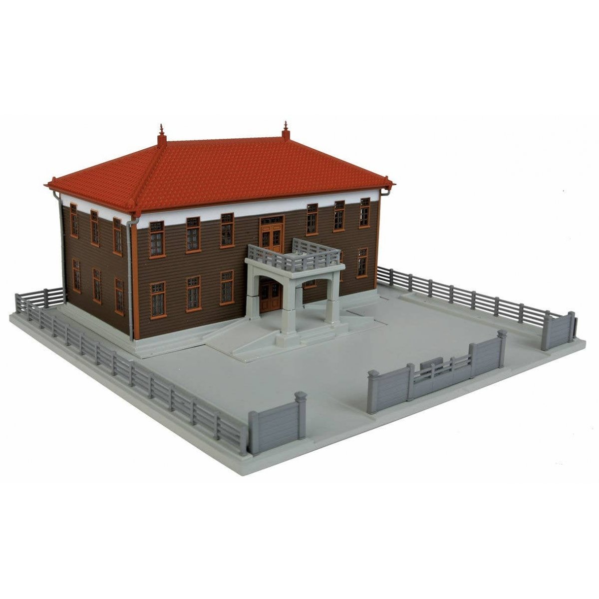 City Hall Building -- Assembled - Brown - 8 x 6-1/2 x 3′ 20.3 x 16.5 7.6cm, N Kato USA Inc 23459B