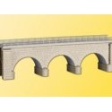 Straight Stone Viaduct -- Gray 7-1/2 x 1-1/2′ 18.7 x 3.8cm, N, Kibri 37660