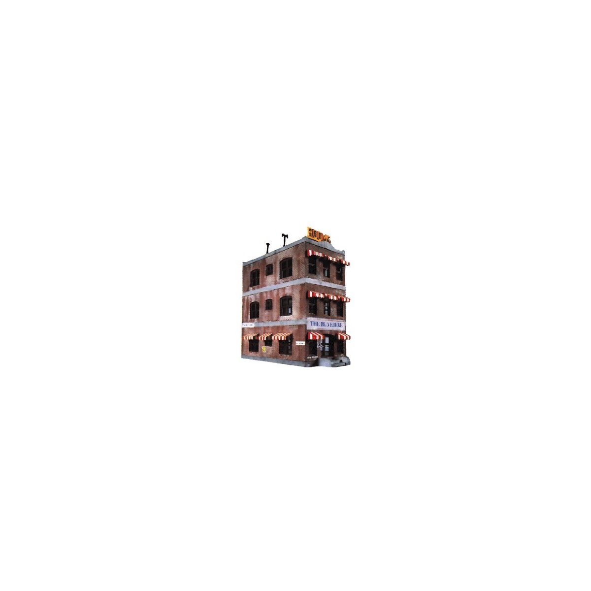 Belvedere Downtown Hotel -- Kit - 5-1/2 x 2-1/2′ 14 x 6.4cm, HO Life-Like Products 1339