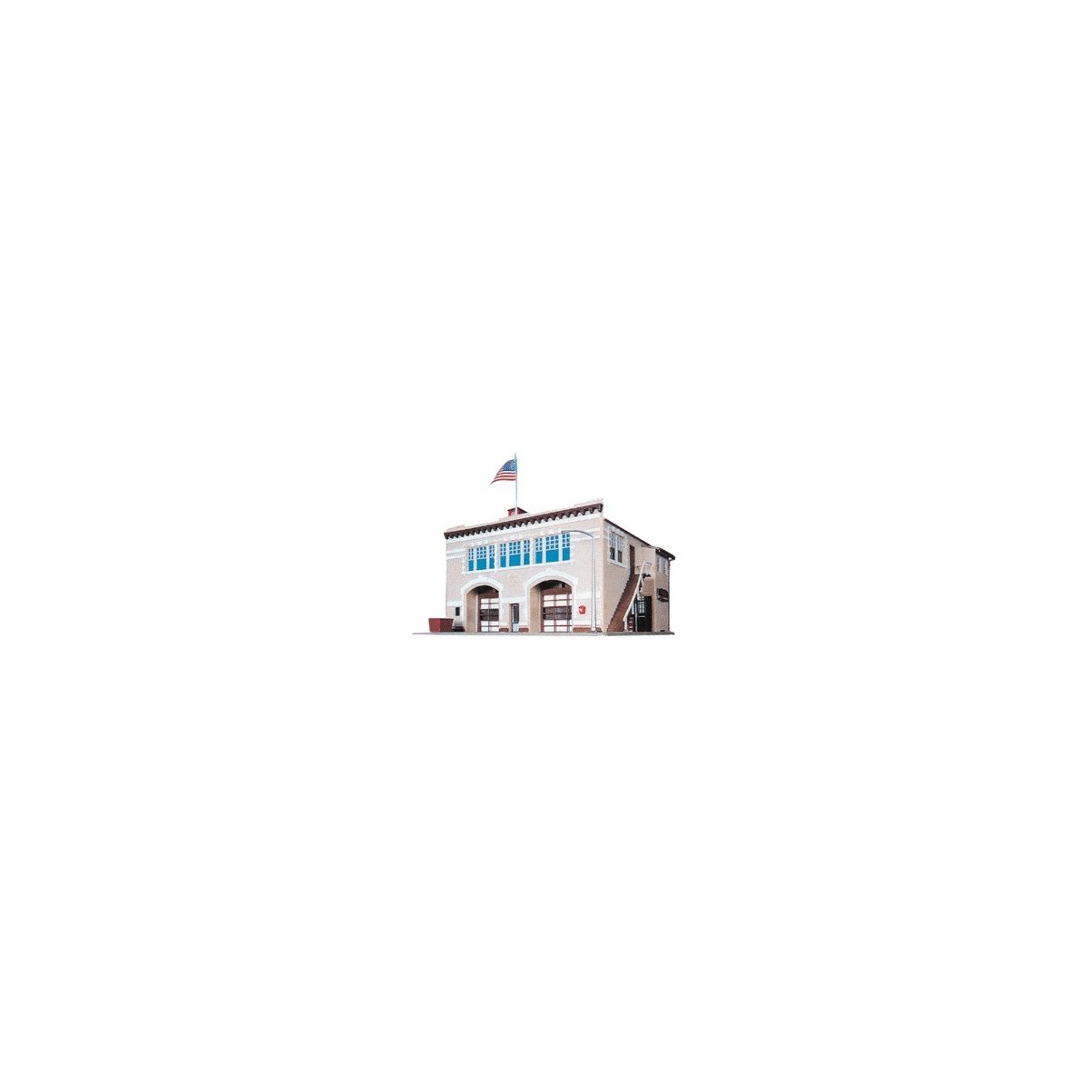 Hampden Fire Engine House 46 -- Kit - 6-1/4 x 8-3/8′ 15.9 x 21.3cm, HO Life-Like Products 1390