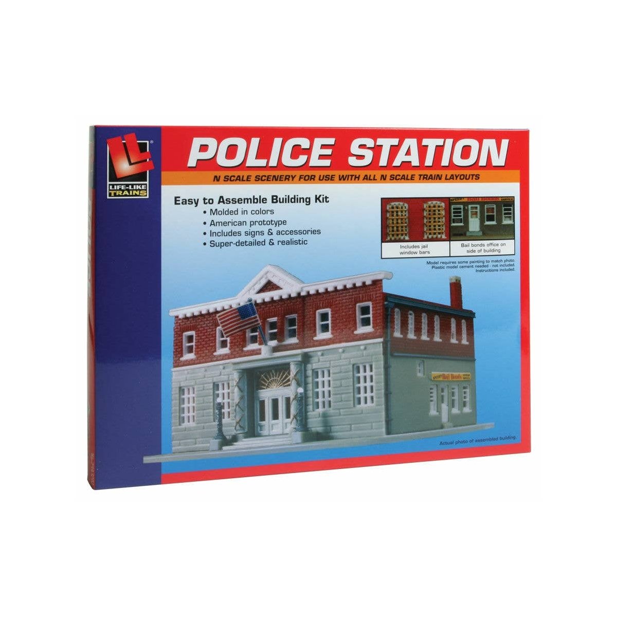 5th Precinct Police Station -- Kit, N Life-Like Products 7481